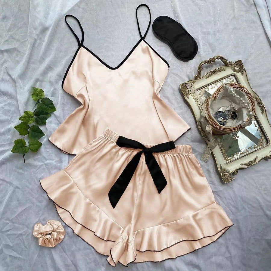 Thin Strap Camisole Shorts Home Set