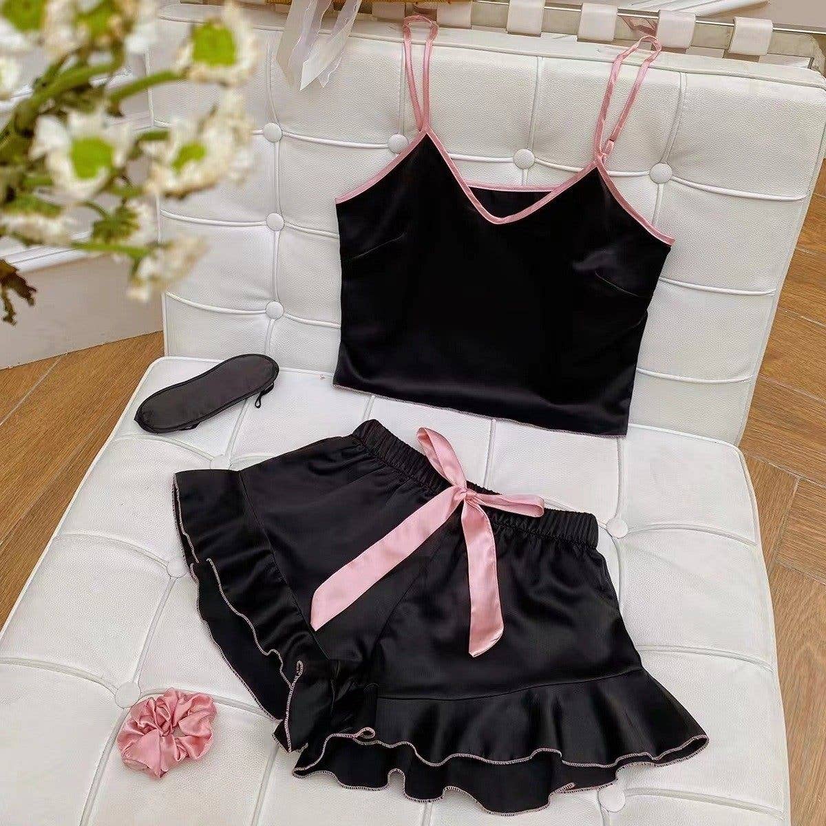 Thin Strap Camisole Shorts Home Set