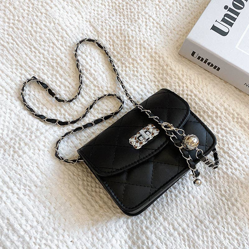 Brielle Lane Chain-Strap Polished Crossbody Bag