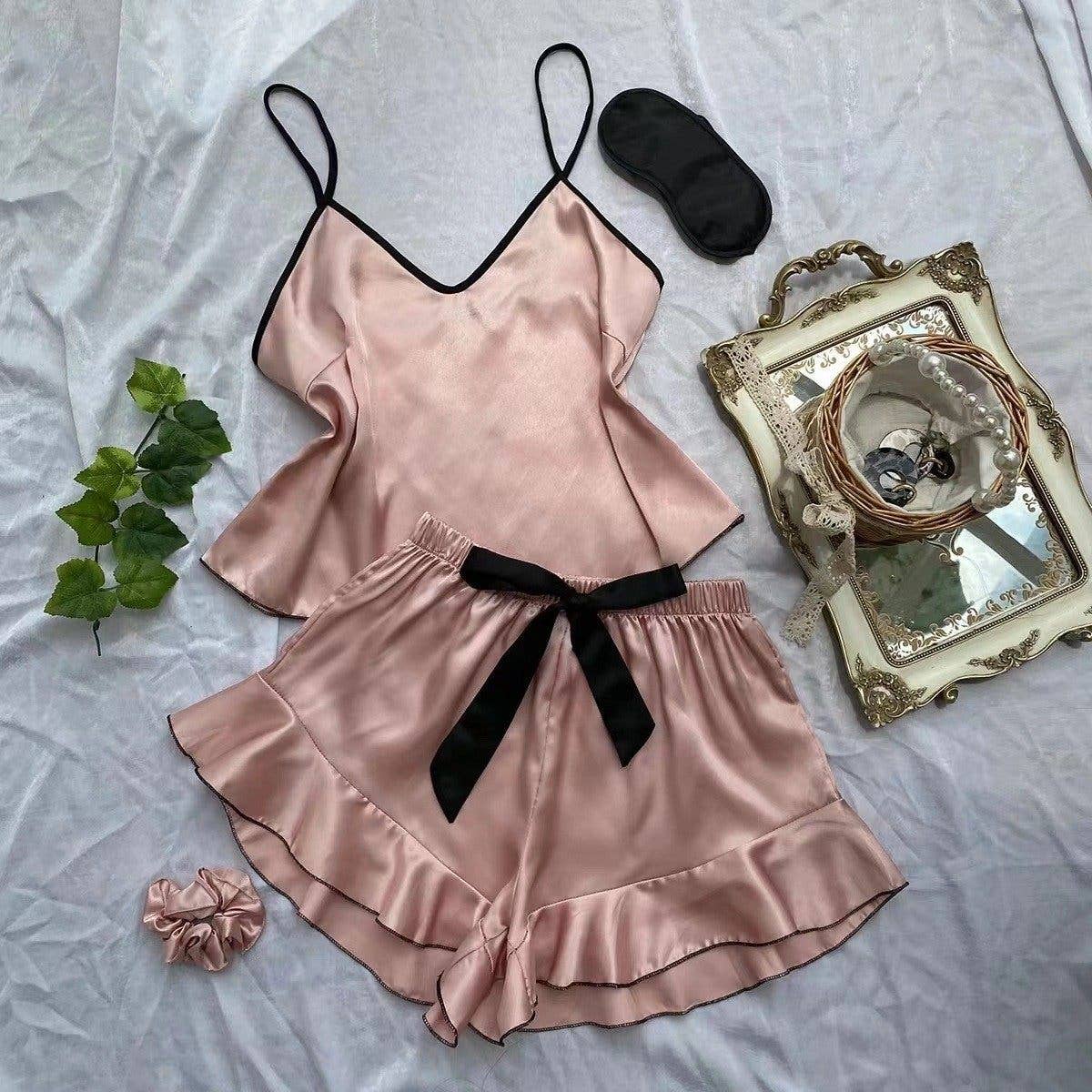 Thin Strap Camisole Shorts Home Set