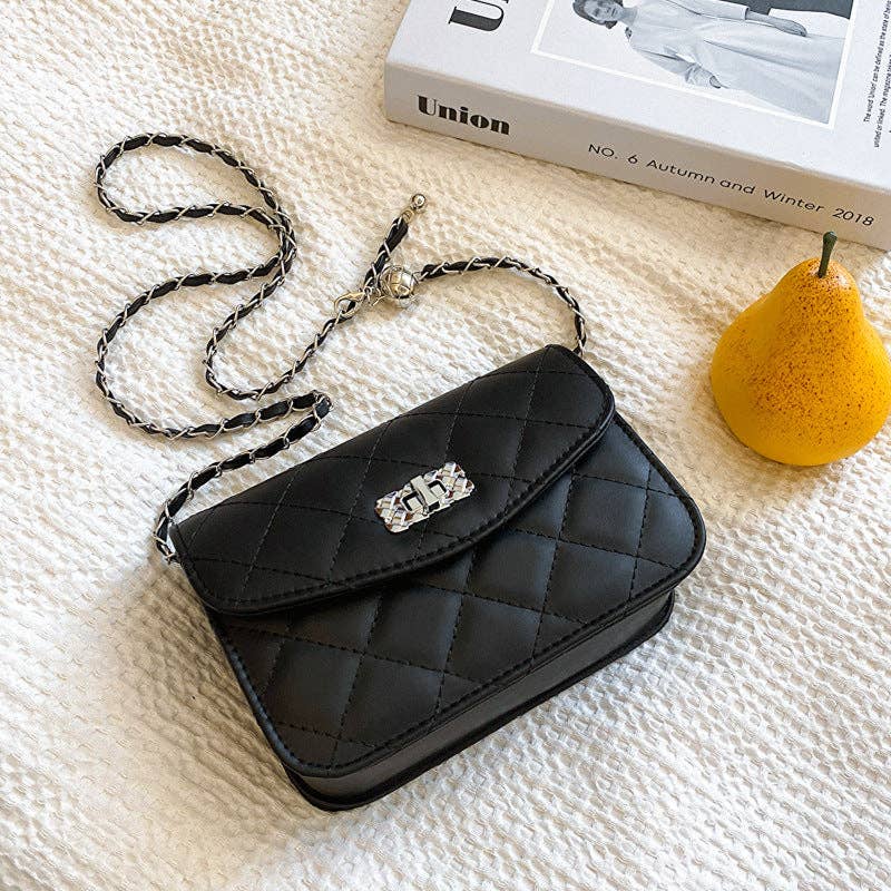 Brielle Lane Chain-Strap Polished Crossbody Bag