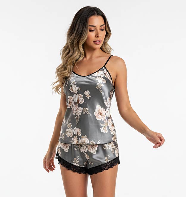 Luxe Silken Camisole Pajama Shorts Set Premium Loungewear