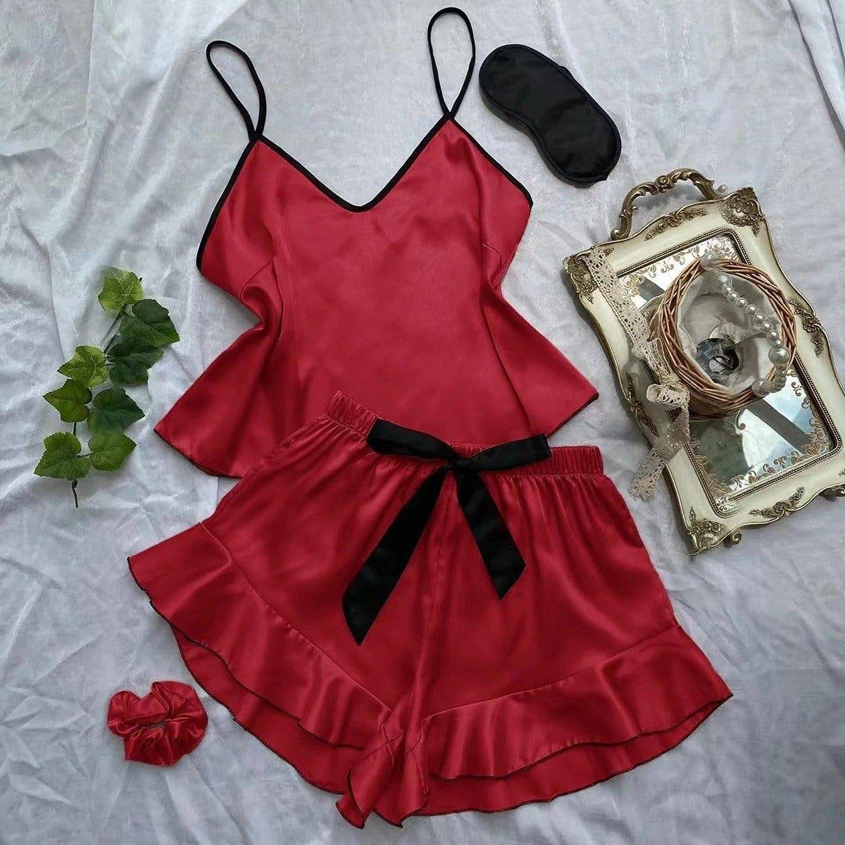 Thin Strap Camisole Shorts Home Set