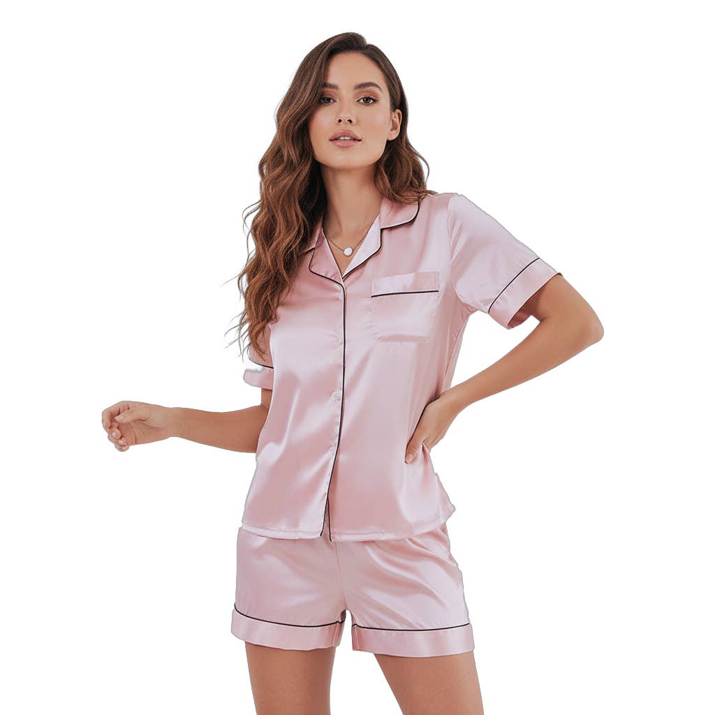 Silky Cooling Pajama Set Breathable Loungewear